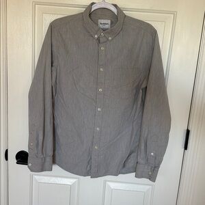 Goodfellow & Co Men's Casual Gray Button-Down Shirt Size Slim M